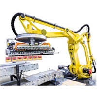 Robot xếp pallet tải trọng 500kg, tầm với 3143mm, robot xếp pallet tự động có kẹp gắp FANUC M410iC/500