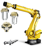 Cánh tay robot xử lý vật liệu và đầu kẹp robot tùy chỉnh hoặc giác hút chân không để xếp dỡ hàng hóa FANUC R-2000IC/210F