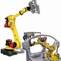 Cánh tay robot 6 trục Fanuc R-1000 IA 80F tốc độ cao, cánh tay robot quang học với kẹp gắp, dùng làm máy cắt laser