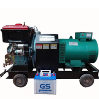 Máy Phát Điện Đầu Nổ Hoàng Anh 12HP 5KW (D12 Mát Nước, Đề)