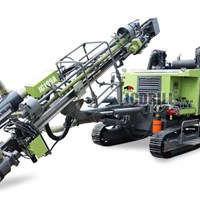 Máy diesel Crawler DTH khoan với máy nén tích hợp để thổi đá JC106A