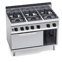 BẾP 6 LÒ VỚI LÒ NƯỚNG GAS 2/1 G7F6+FG / G7F6P+FG