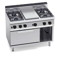 Mặt bếp liền khối + 4 bếp mở với lò nướng gas 2/1 G7T4P4F+FG