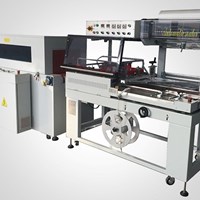 Máy đóng gói và cắt loại L tự động, Máy đóng gói co FL-5545TBA + SM-5030LX 