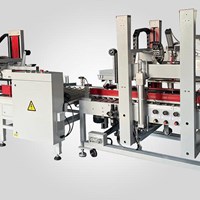 Máy hàn kín mặt bích gấp góc tự động hoàn toàn EXC-308A hai cột + EXC-312A