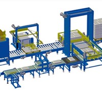 Dây chuyền đóng gói pallet tự động để đóng gói thùng carton YUPA-2100-Z