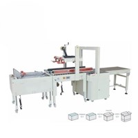 Dây chuyền dán thùng carton có đóng đai 1 lần MK-APLCSS02