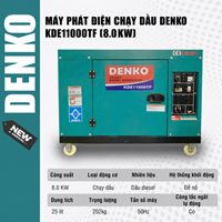 Máy phát điện chạy dầu DENKO - KDE11000TF (8.0KW) 