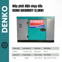 Máy phát điện chạy dầu DENKO - KDE8000TF (5.0KW) 