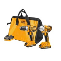 Bộ Combo máy Khoan 10mm & máy siết vít 1/4″ dùng pin Lithium Ingco CKLI2006 (20V)