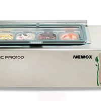 Tủ Trưng Bày Kem Gelato Để Bàn Nemox 4 Magic Pro 100 I-Green