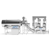 Dây chuyền sản xuất và phủ bắp rang bơ công nghiệp kiểu khí nóng