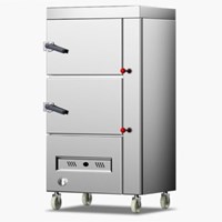 Tủ hấp công nghiệp 2 cửa dùng gas 10 khay CHINENG 