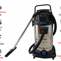 Máy hút bụi và nước công nghiệp Kewin KN803S – Máy hút bụi nhà xưởng 80 lít (HEPA)