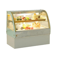 Tủ bánh kem để bàn 2 tầng 90cm kính cong S-430A 