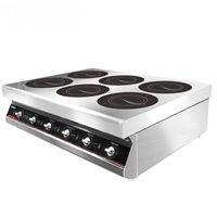 Bếp từ thương mại để bàn 6 bếp Lestov LT-TBZ300VI-B135