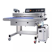 Máy hàn miệng túi liên tục Hualian FRJ-1120WH (có chức năng hút khí & bơm khí) tích hợp máy khắc laser UV/CO2