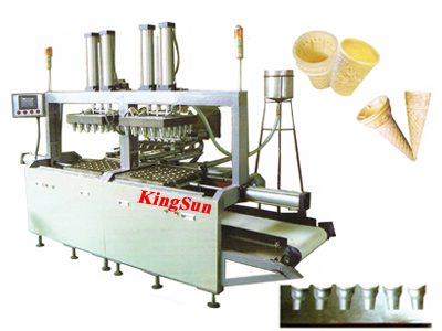 Máy làm vỏ ốc quế bán tự động KS-WH08-01