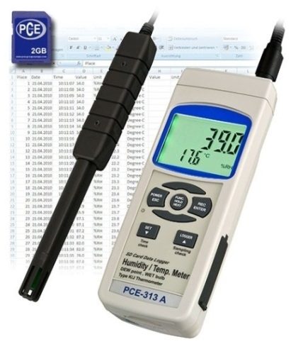 Máy đo nhiệt độ, độ ẩm PCE-313A (có thẻ nhớ)