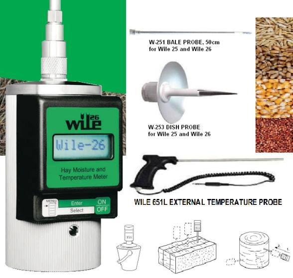 Máy đo nhiệt độ, độ ẩm nông sản Wile 26