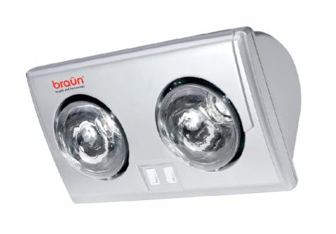 Đèn sưởi phòng tắm Braun 2 bóng BU02