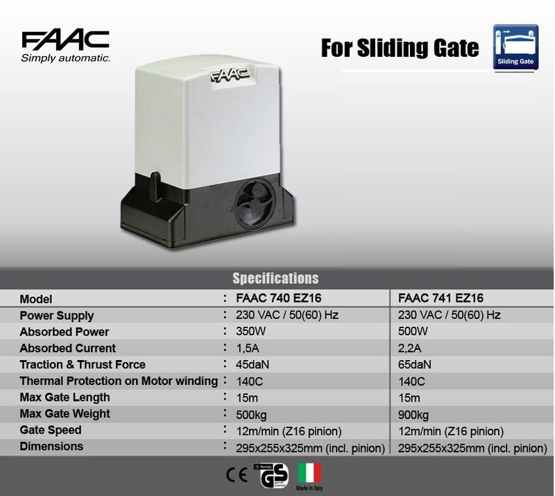 Cổng trượt tự động FAAC -740 EZ16