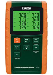 MÁY ĐO NHIỆT ĐỘ 12 KÊNH VỚI 6 LOẠI ĐẦU DÒ- TM500