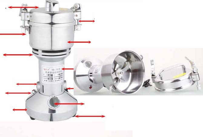 Máy xay thuốc bắc mini 250g