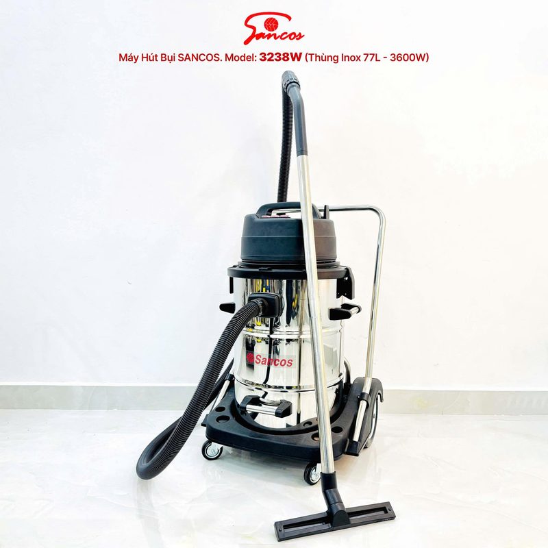 Máy hút bụi công nghiệp Sancos 3238W - 77 lít