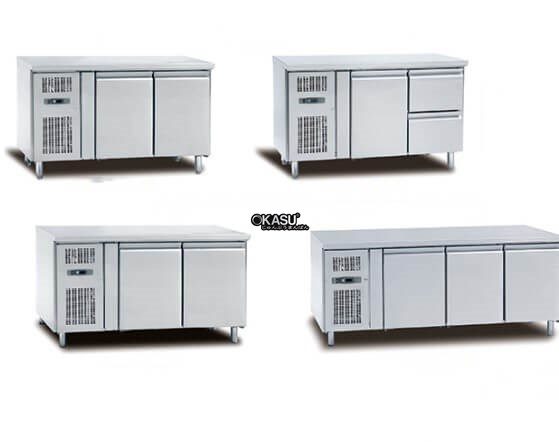 Tủ bàn mát 2 cánh inox OKAAU HS-BO-2A