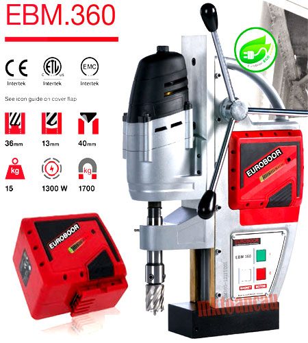 Máy khoan từ dùng Pin EBM360