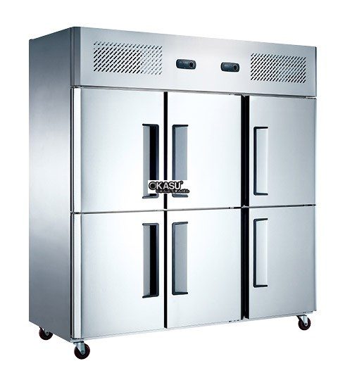 Tủ đông 6 cánh Inox OKASU OKS-D1.6LA6H