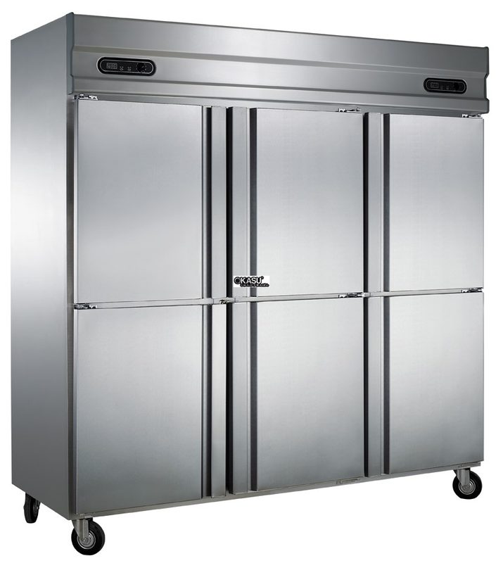 Tủ đông 6 cánh Inox OKASU OKS-Q2.5LM6C