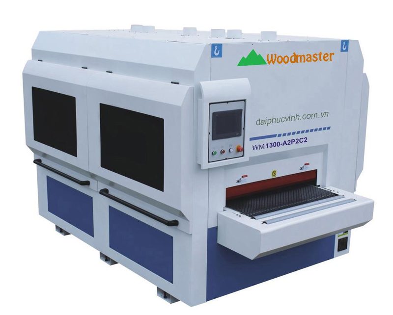 Máy chà nhám chổi thùng 1300mm Woodmaster WM1300-P2A2C2