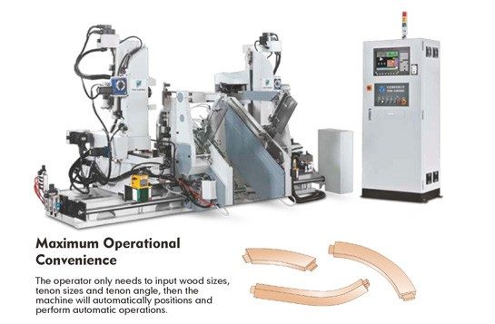Máy làm mộng dương 2 đầu CNC Yowcherng CNC-D200B