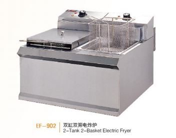 Bếp chiên nhúng điện 2 bồn 2 rổ Okasu OKS-EF902