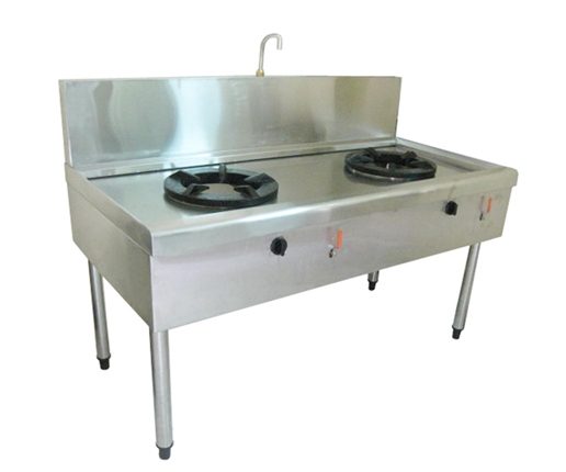 Bếp Á Okasu 2 Họng 1 Vòi Nước BA-2H1V
