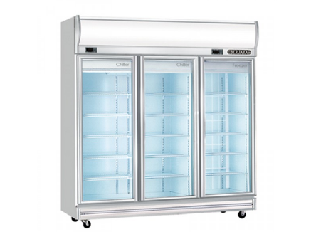Tủ đông mát 3 cánh kính Okasu 3D / D2C1F-SM