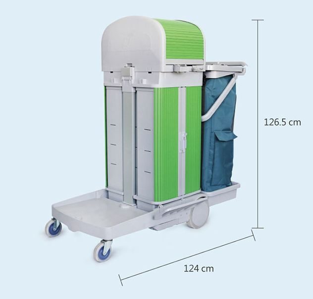 Xe đẩy vệ sinh khách sạn STB R100G
