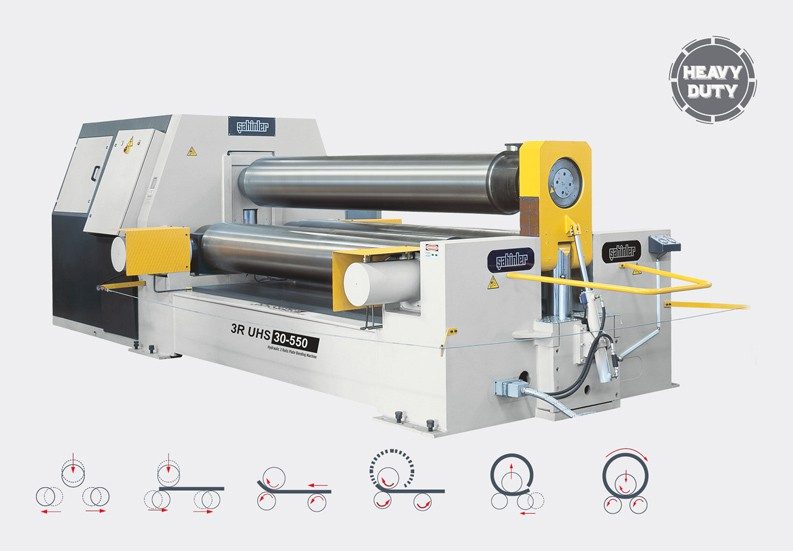 Máy uốn tấm 3 cuộn 3R UHS 30-550