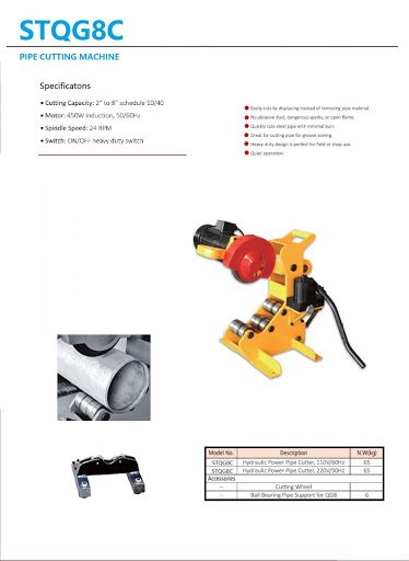 Máy cắt ống thủy lực STQG8C