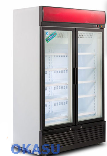 Tủ đông siêu thị dạng đứng 2 cánh Okasu OKS-1240F
