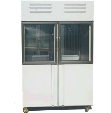Tủ bảo ôn 4 cánh (trên kính dưới inox) Okasu OKS-BS4A