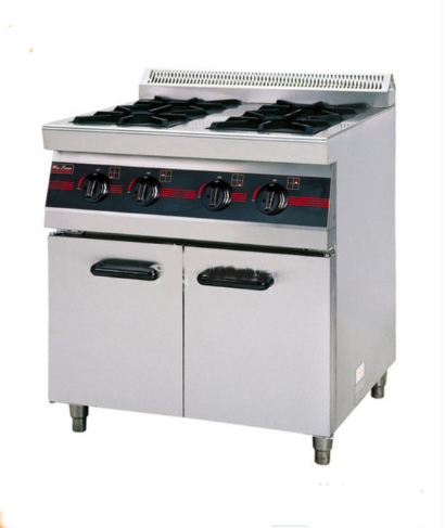 Bếp Âu 4 đầu đốt dùng Gas (Kèm Cabinet) Okasu OKS-GS6