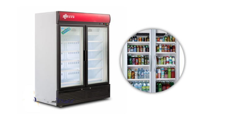 Tủ làm mát 2 cánh kính cửa lùa Okasu OKS-1220YF
