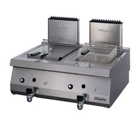 Bếp Chiên Nhúng Đôi Dùng Gas Ozti OFGI 807070