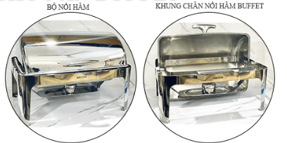 NỒI HÂM THỨC ĂN SACONA HÌNH CHỮ NHẬT CHÂN INOX 520032