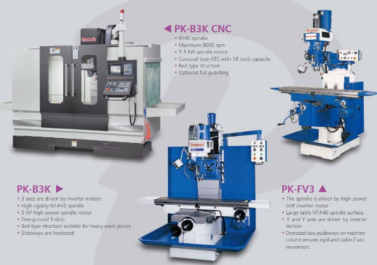 Máy Phay Vạn Năng PINNACLE  PK-1½GRM-KV
