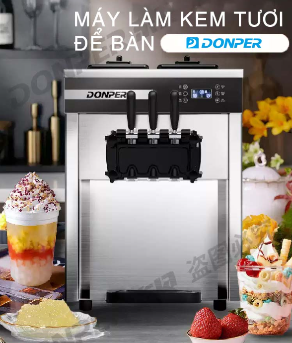 Máy Làm Kem Tươi Để Bàn Donper Cao Cấp VH720T