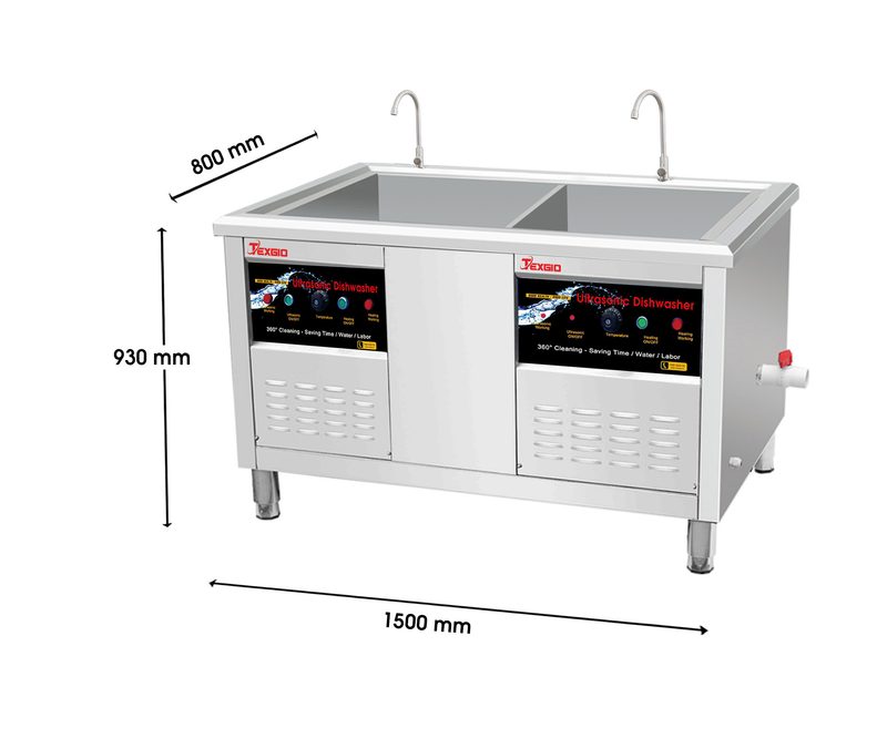 Máy Rửa Chén Công Nghiệp Siêu Âm Texgio TGU-1500SD